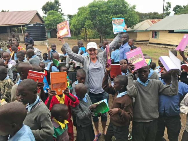 School Children Receive Books